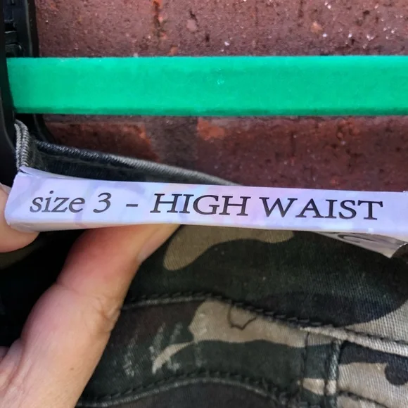 Harmony & Havoc 3 Camo Distressed Skinny High Waist Jeans NWT New - Picture 9 of 11